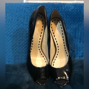 ENZO black patent leather heels